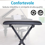 easycomfort easycomfort panca per pianoforte imbottita altezza regolabile pieghevole antiscivolo nero 39x29x47cm ean 8054111840583