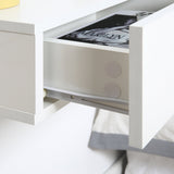 easycomfort easycomfort set 2 comodini sospesi in legno design moderno 40x30x15cm bianco