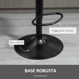 easycomfort easycomfort set 2 sgabelli da bar ad altezza regolabile con seduta ergonomica e poggiapiedi sgabelli alti in effetto velluto e metallo 47x51 5x92 114 cm grigio