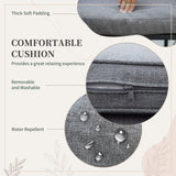 easycomfort easycomfort set da giardino 5 pezzi in rattan 4 sedie da giardino e tavolo da pranzo con piano in vetro