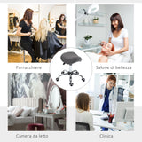 easycomfort easycomfort sgabello da lavoro a sella con ruote e altezza regolabile per negozi parrucchiere e tattoo 52x53x49 61cm grigio ean 8054111842389