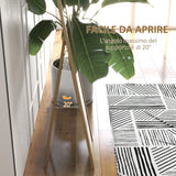 easycomfort easycomfort specchio con cornice in mdf con piedini e ganci per utilizzo a muro o a parete 37x40x155 cm