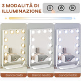 easycomfort easycomfort specchio trucco illuminato inclinabile con 12 luci led e luminosita regolabile 32 8lx11x47 4cm