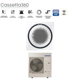 climatizzatore condizionatore samsung inverter cassetta 360 36000 btu ac100rn4pkg eu r 32 wi fi optional con comando a filo incluso vari pannelli disponibil