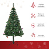 easycomfort easycomfort albero di natale 150cm con 420 rami in pvc ignifughi albero di natale con decorazioni e rami folti verde