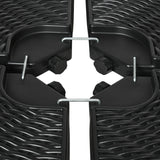 easycomfort easycomfort base per ombrellone a braccio da 4 pezzi in hdpe riempibili con acqua e sabbia 100x8 cm nero
