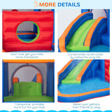 easycomfort easycomfort castello gonfiabile per bambini 3 8 anni con scivolo trampolino e piscina 380x340x170cm