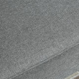 easycomfort easycomfort divano 2 posti moderno in tessuto senza braccioli divanetto da salotto con gambe in legno 117x56 5x77 cm grigio chiaro