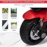 easycomfort easycomfort moto elettrica per bambini 3 5 anni max 25kg con 3 ruote luci e suoni batteria 6v rosso 86x42x52cm