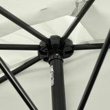 easycomfort easycomfort ombrellone semicircolare per parete da terrazza e giardino con manovella 2 5x2 3m crema