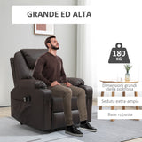 easycomfort easycomfort poltrona alzapersona reclinabile fino a 135 con portabicchieri telecomando e poggiapiedi 88x92x106 cm marrone