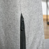 easycomfort easycomfort poltrona letto singolo con schienale reclinabile 5 livelli con cuscino extra tessuto e metallo 73x74x81cm grigio