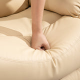 easycomfort easycomfort poltrona relax reclinabile beige con 8 punti massaggianti riscaldanti e poggiapiedi 97x92x104 cm