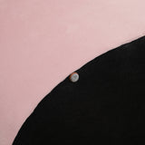 easycomfort easycomfort pouf contenitore ovale imbottito e trapuntato in velluto 71x52x42cm rosa