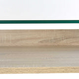 easycomfort easycomfort scrivania da computer di design con piano in vetro temperato di 9mm e telaio in legno e acciaio per casa ufficio ean 8055776910307