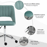 easycomfort easycomfort sedia da ufficio ergonomica e girevole sedia imbottita per scrivania con altezza regolabile verde petrolio 49x54x79 91cm
