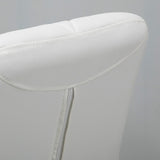 easycomfort easycomfort set 2 sgabelli da bar con altezza regolabile base in metallo e seduta in pelle pu sgabelli con schienale e poggiapiedi 51 5x57 5x93 114 5cm bianco