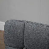 easycomfort easycomfort set 2 sgabelli da bar con schienale e poggiapiedi seduta imbottita in tessuto e gambe in legno 41 5x47x97 5 grigio