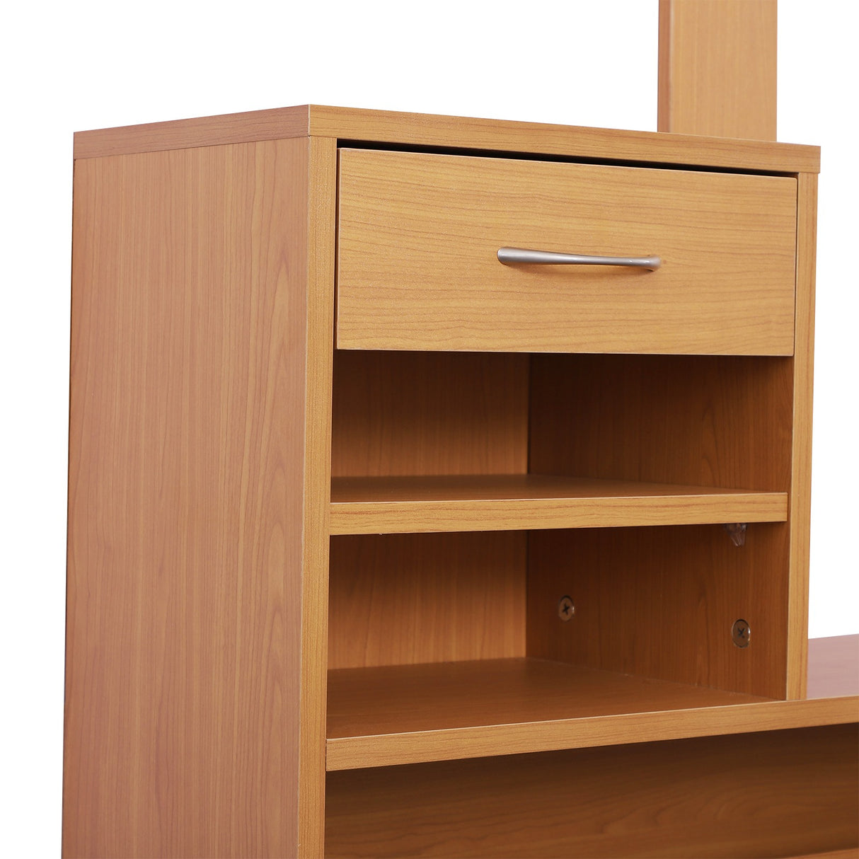 easycomfort easycomfort set mobili ingresso moderno con scarpiera e specchio appendiabiti da ingresso con 6 ganci 2 ripiani regolabili e cassetti in legno per corridoio 90x24x177 cm legno ean 8054144130729