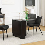 easycomfort easycomfort tavolo pieghevole in legno per 4 6 persone con ruote 75x140x74cm nero