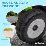 easycomfort easycomfort trattore elettrico per bambini 3 6 anni con rimorchio rimovibile batteria 12v e telecomando verde