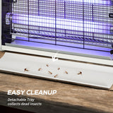 easycomfort easycomfort zapper per insetti e zanzare da 20w a luci led uv con vassoio rimovibile in abs e metallo 39x8x28 cm