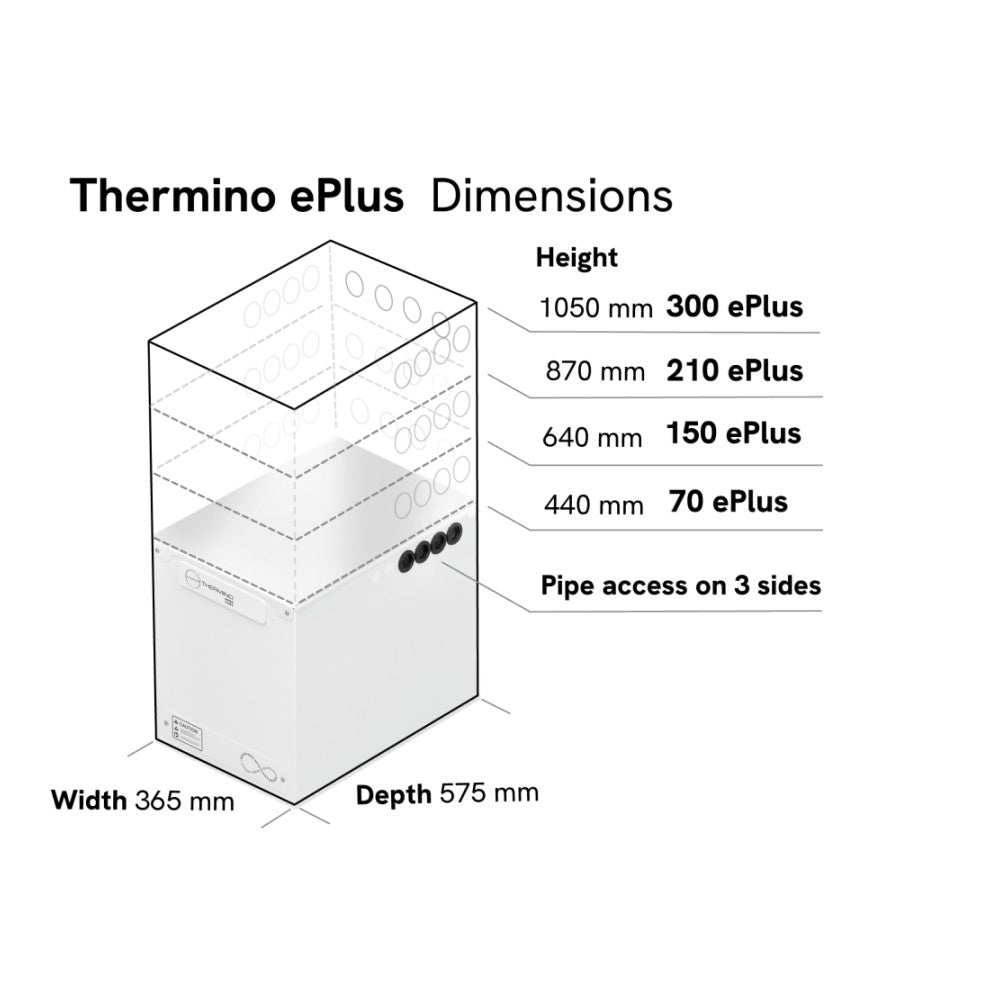 thermino scaldabagno full electric thermino xplus 210 con resistenza da 18 kw