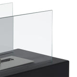 easycomfort easycomfort camino a bioetanolo da tavolo 830 w bruciatori senza residui inodore in acciaio inox con vetro 35x18x21 cm nero ean 8054111843300