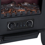 easycomfort easycomfort camino da terra elettrico potenza 1000w 2000w con effetto fiamma luminosita regolabile ferro e vetro 392356 5cm ean 8054144130767