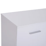 easycomfort easycomfort credenza soggiorno con 3 armadietti e 2 cassetti madia soggiorno moderna salvaspazio con ripiano regolabile in legno 106x35x76 cm bianco ean 8054111847575