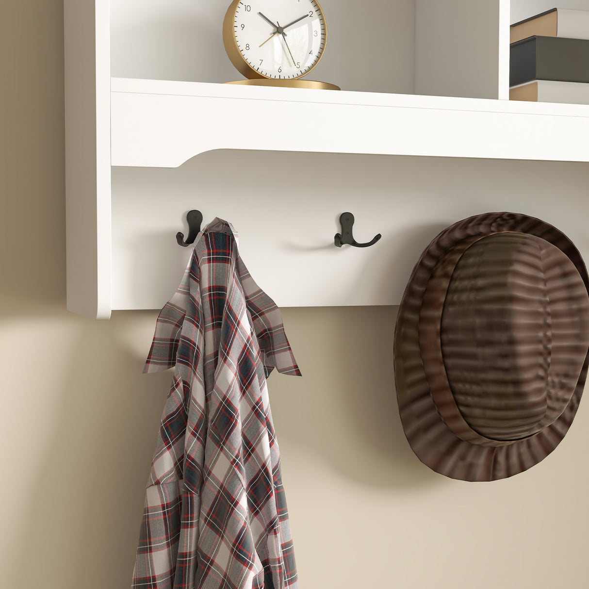 easycomfort easycomfort mobile appendiabiti a muro con panca scarpiera per ingresso e corridoio 80x20x40 cm bianco