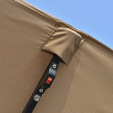 easycomfort easycomfort ombrellone da giardino doppio 4 5m con 48 luci led e manovella cachi