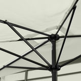 easycomfort easycomfort ombrellone semicircolare per parete da terrazza e giardino con manovella 2 5x2 3m crema