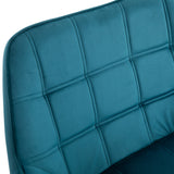 easycomfort easycomfort poltroncina da camera design scandinavo poltrona in velluto e legno color petrolio per soggiorno o ufficio 67x61 5x71cm ean 8055776913292