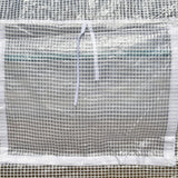 easycomfort easycomfort serra per orto 6x3x2m con 8 finestre e porta avvolgibile in acciaio e pp verde