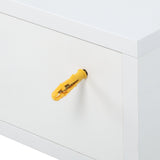 easycomfort easycomfort set 2 comodini sospesi in legno design moderno 40x30x15cm bianco