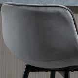 easycomfort easycomfort set 2 sgabelli alti in stile nordico con schienale e poggiapiedi sgabelli con schienale in tessuto effetto velluto e metallo 45x47x88 cm grigio ean 8054144138626