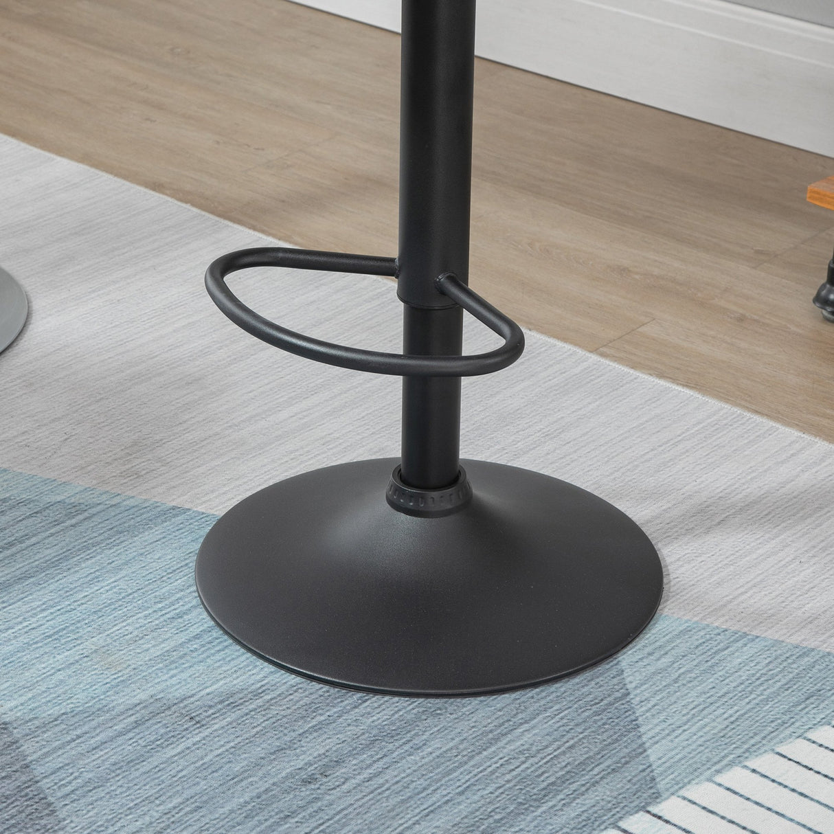 easycomfort easycomfort set 2 sgabelli da bar con altezza regolabile base in metallo e seduta in finta pelle sgabelli con schienale e poggiapiedi 51 5x57 5x93 114 5 cm verde militare