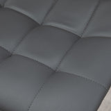 easycomfort easycomfort set 2 sgabelli da bar girevoli in similpelle con schienale e poggiapiedi 42x45x89 110cm grigio