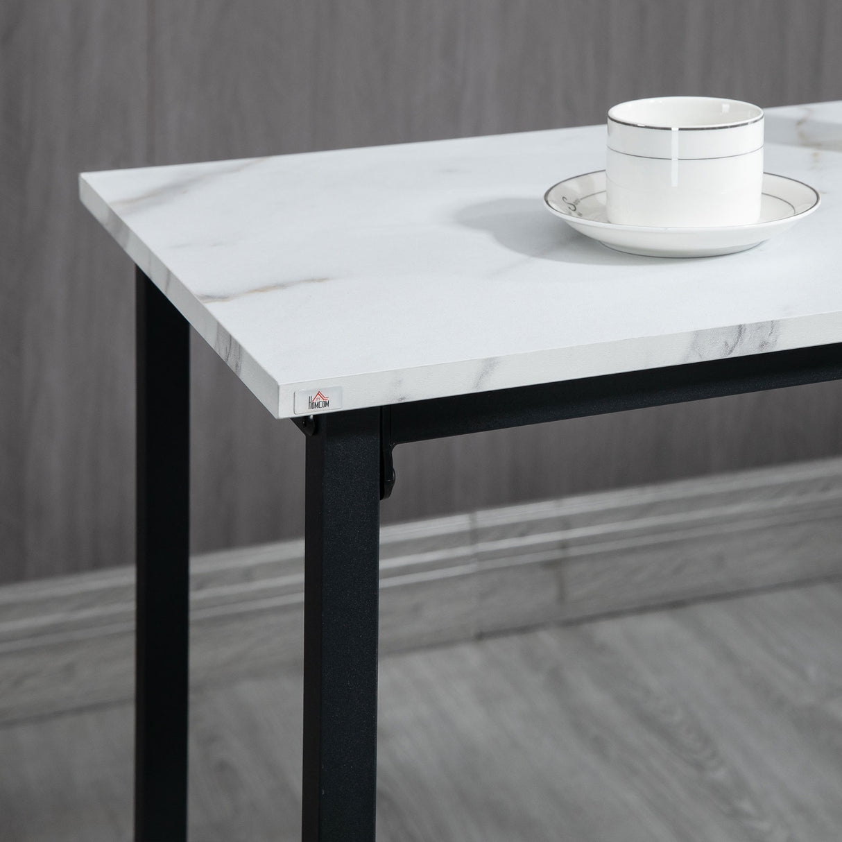 easycomfort easycomfort set 3 pezzi con tavolo rettangolare e 2 sgabelli da bar in truciolato mdf e acciaio bianco e nero