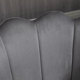 easycomfort easycomfort set da 2 sgabelli da bar vellutati con poggiapiedi e base in acciaio 59x52x90cm grigio