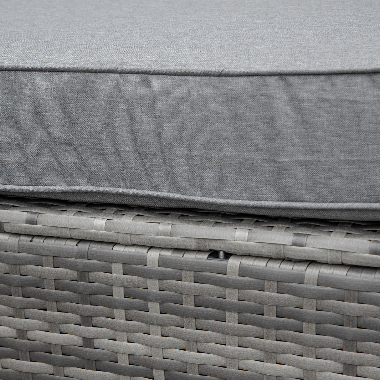 easycomfort easycomfort set mobili da giardino in rattan pe da 4 pezzi salotto con divano angolare e tavolino con vetro cuscini imbottiti e sfoderabili grigio