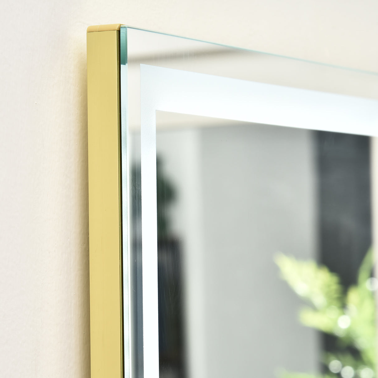 easycomfort easycomfort specchio da terra e da parete con luce led regolabile e telecomando 40x37x156 5cm