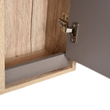 easycomfort easycomfort armadietto pensile per il bagno con mensola e 2 ripiani installazione a parete grigio e rovere 57 x 14 2 x 49 2cm ean 8054111842907