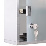 easycomfort easycomfort armadietto porta medicinali pronto soccorso cassetta medicine in acciaio porta in vetro e 2 chiavi 48x25cm ean 8054144134895