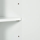 easycomfort easycomfort armadietto specchiera bagno 2 ante con ripiani aperti e mensole regolabili 60x20x61cm bianco