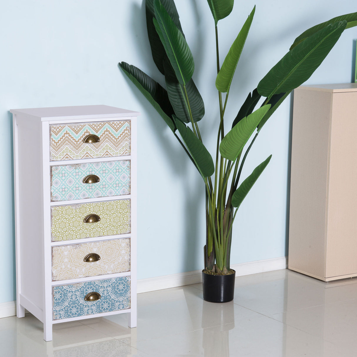easycomfort easycomfort cassettiera mobiletto vintage con 5 cassetti stile shabby bagno ingresso camera 46 34 97 5cm bianco