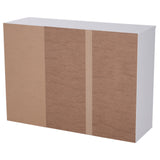 easycomfort easycomfort credenza soggiorno con 3 armadietti e 2 cassetti madia soggiorno moderna salvaspazio con ripiano regolabile in legno 106x35x76 cm bianco ean 8054111847575