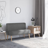easycomfort easycomfort divano 2 posti moderno in tessuto senza braccioli divanetto da salotto con gambe in legno 117x56 5x77 cm grigio scuro
