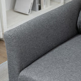 easycomfort easycomfort divano 3 posti economico per casa e ufficio con 4 gambe in metallo divano con braccioli imbottiti tessuto effetto lino grigio